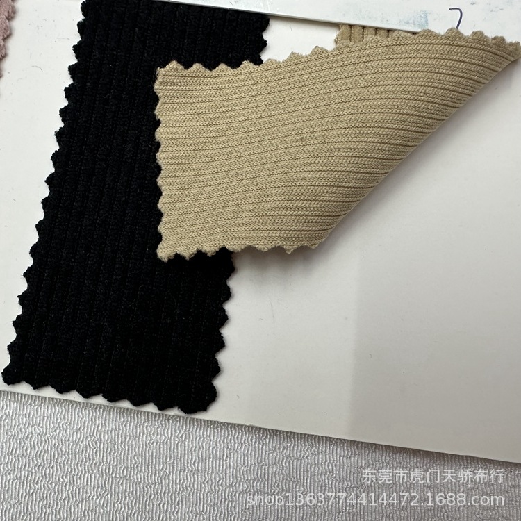Spot supply of knitted sanding pit strip 360 grams of cool silk cotton sanding pit strip autumn and winter bottoming shirt cardigan pit strip