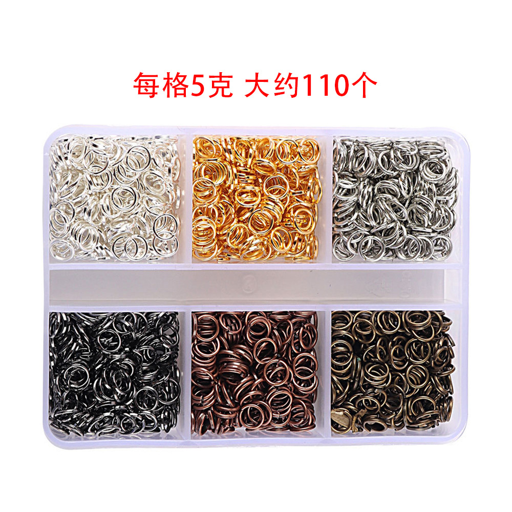 Picture of Cross border hot sale wholesale 6 color metal lobster clasp iron ring jewelry small accessories boxed DIY bracelet necklace accessories