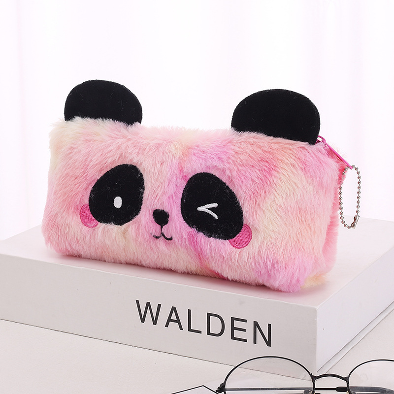 Picture of New plush gradient small panda pencil case cute cartoon storage large capacity student stationery Holiday Gifts Wholesale