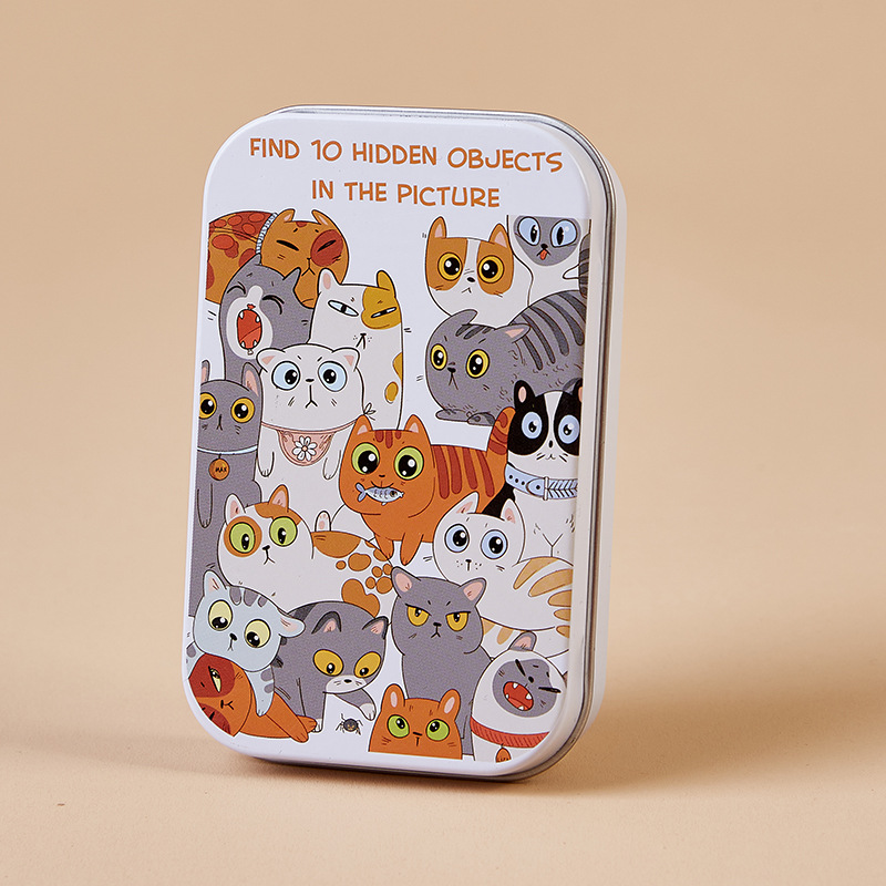Picture of Desktop Storage Box Jewelry Small Objects Storage Box Creative Cartoon Mini Card Iron Box Hairpin Jewelry Portable Box