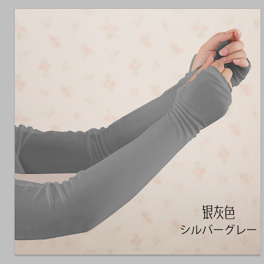 Picture of Strictly Selected Silk Sunscreen Sleeves Women's Gloves Summer Silk Ice Sleeves Women's Long Sunshade Gloves Women's Ice Sleeves