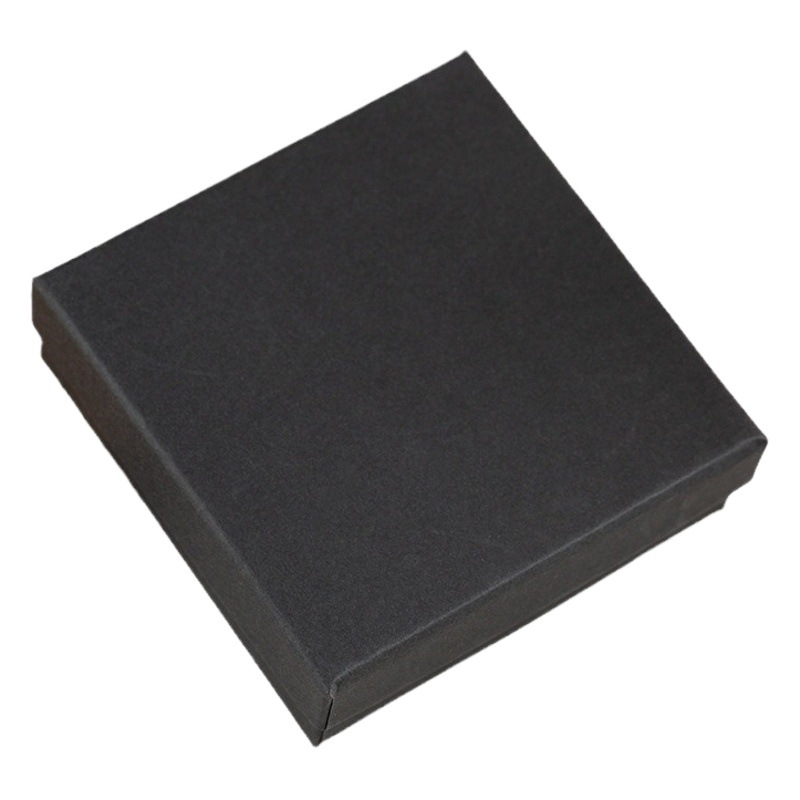 Factory spot simple black packaging box ring box jewelry packaging box gift box necklace earrings jewelry box