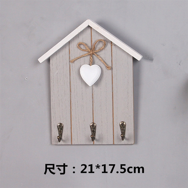 Picture of Entrance door key hook storage living room home wooden wall creative hallway ornaments pastoral decoration wall hanging