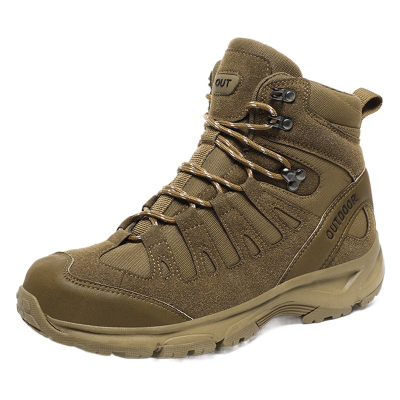 Cross-Border New plus size Men's Military boots tactical land boots mid-top desert boots hiking shoes mountain camping outdoor shoes
