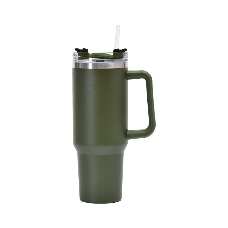 Picture of Cross-border 40oz generation second generation car cup 304 stainless steel handle thermos cup large capacity straw ice cup
