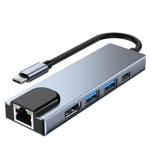 Picture of Typec to HDMI Expansion Dock Computer Switch Game Console Usbc to 100m Network Port Eight-In-One Docking Station
