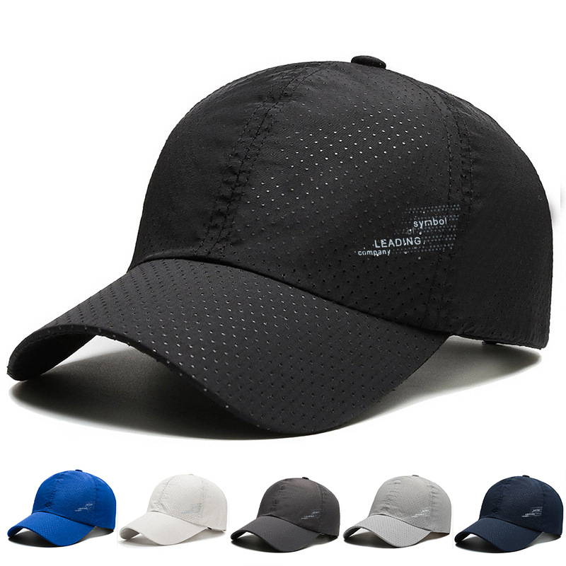 Picture of Hat summer new breathable perforated quick-drying cap men's fishing sunscreen baseball cap riding travel sports cap