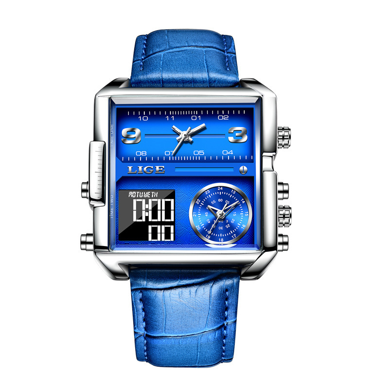 Picture of Dual Display Square Quartz Watch Men's Watch Fashion Business Personality Casual Large Dial Domestic Wristwatch Cross-border Wholesale