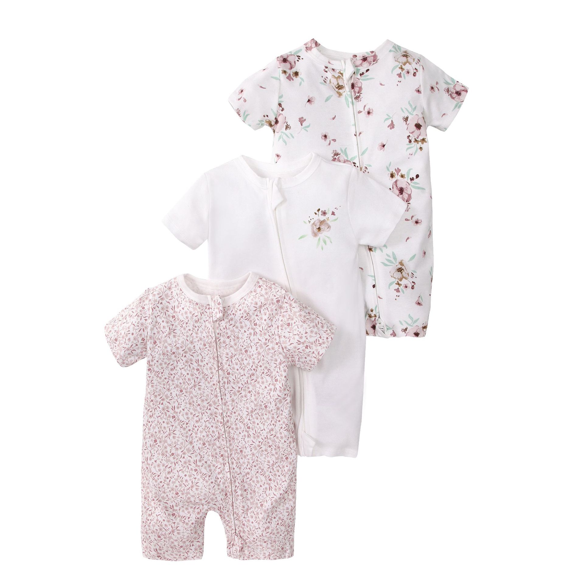 Picture of Foreign trade children's clothing summer baby jumpsuit short sleeve double zipper climbing clothing newborn baby gift box for cross-border