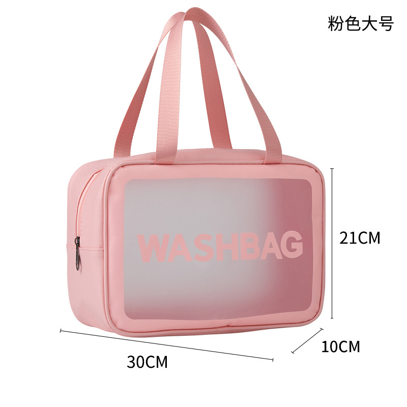Picture of Waterproof Wash Bag Large Capacity Travel Cosmetic Storage Bag High-grade Sense Portable Transparent PVC Wash Bag for Women