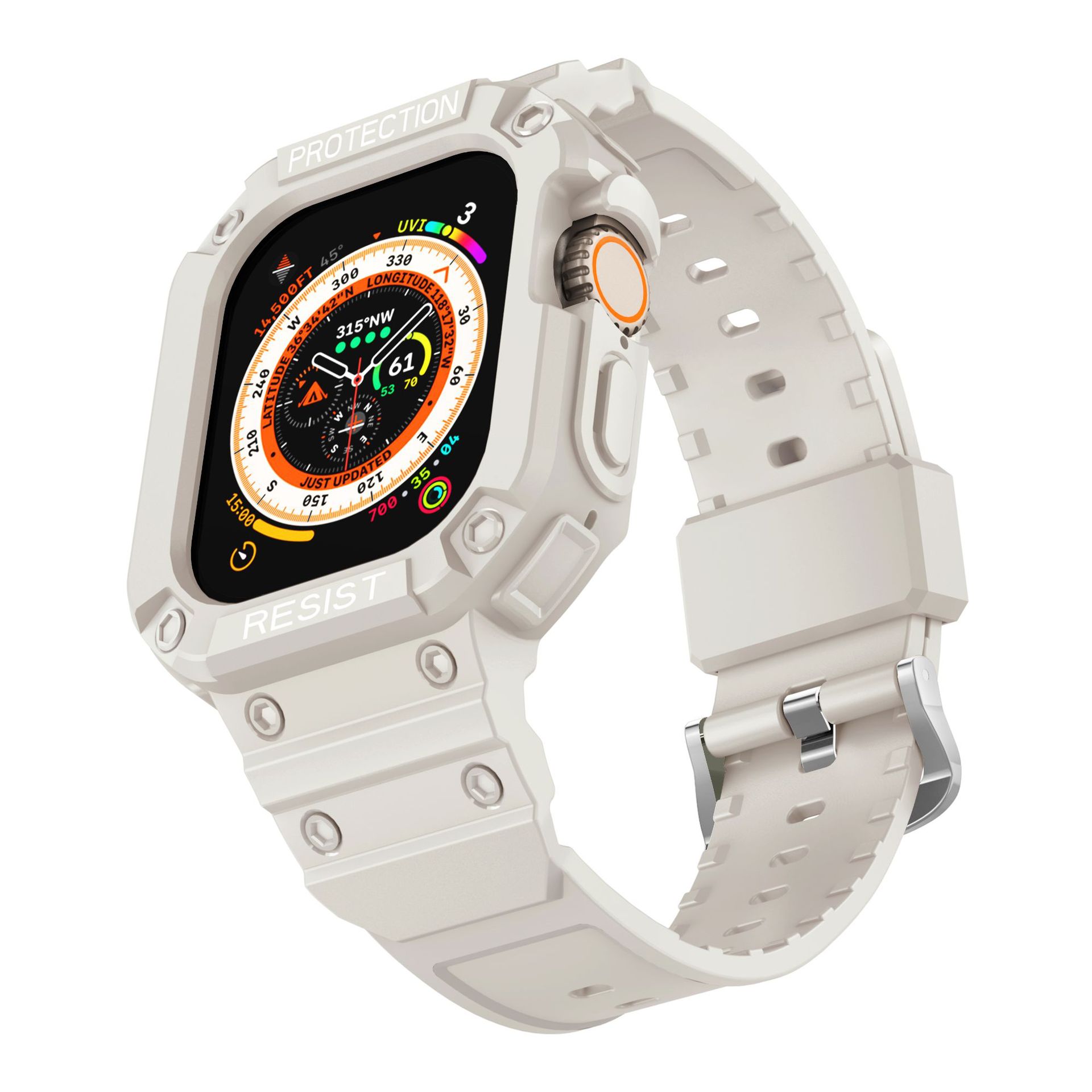 Picture of Suitable for Applewatch9Ultra2 Apple Watch Strap 49mm Pure Color Sports Tpu Integrated Strap Wholesale