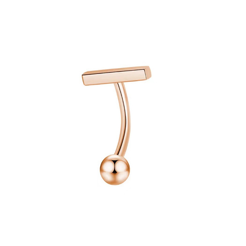 Picture of Stainless steel T-shaped belly button ring belly button nail puncture jewelry 2022 new belly button nail wholesale