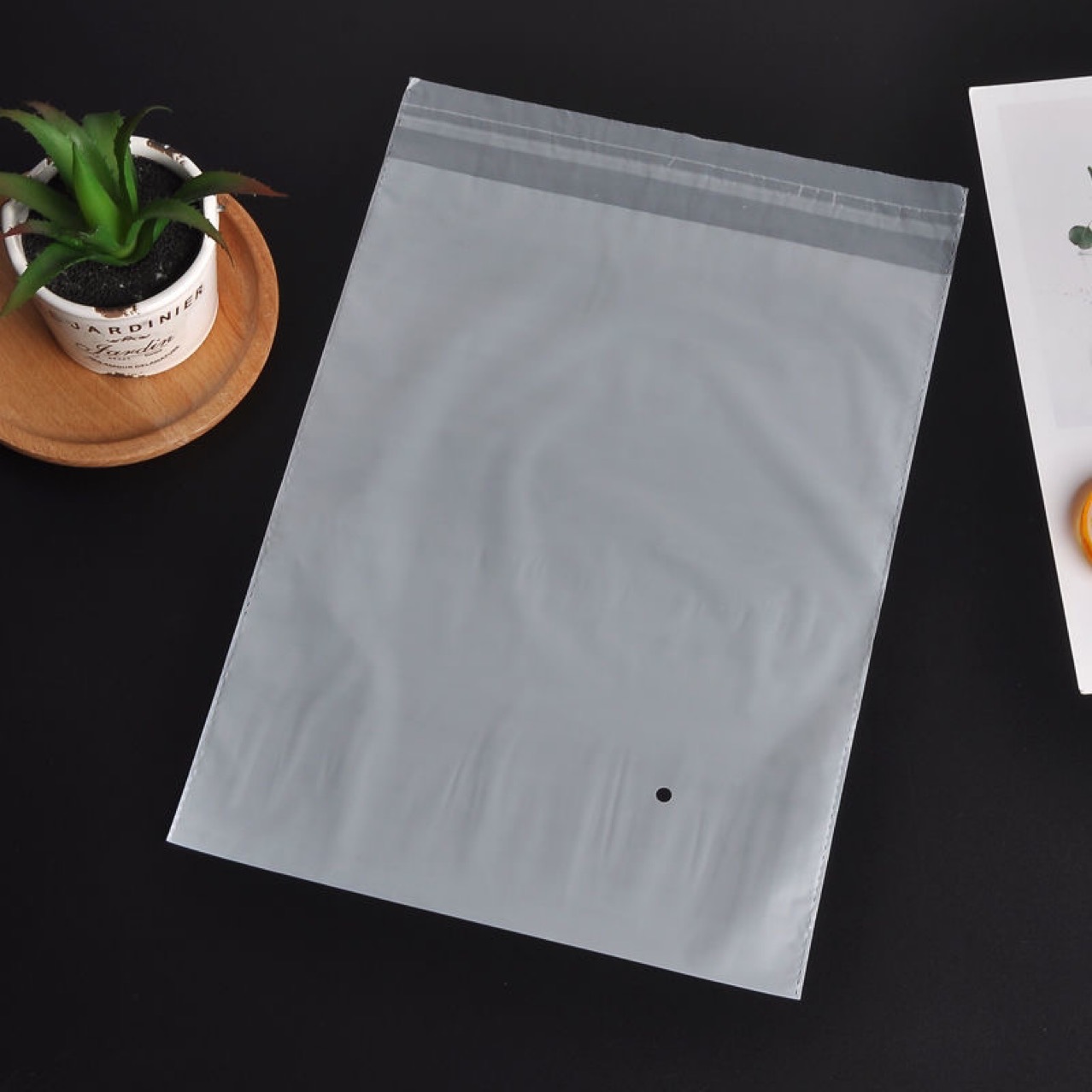 PO low pressure frosted translucent self-adhesive PE plastic packaging bag self-sealing sealed storage waterproof sub-packaging