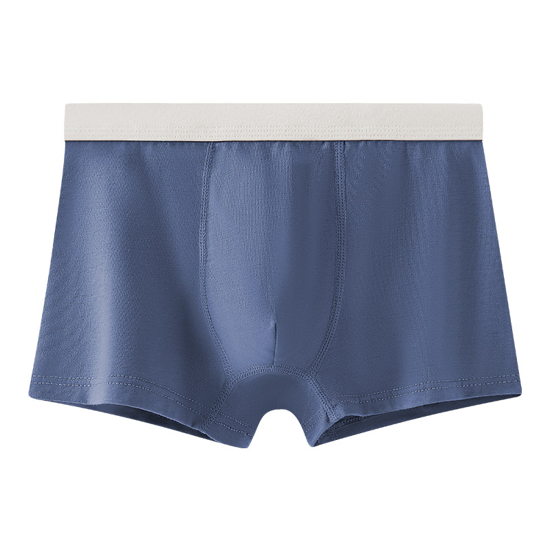 Picture of Boys' underwear boxer pure cotton youth solid color sports children's underwear male students Middle and big children antibacterial