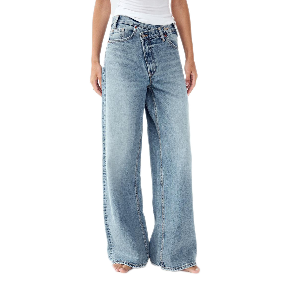 Picture of TEMU New High Quality Cross-border Special for European and American Amazon AliExpress Women's Personalized High Waist Straight Jeans