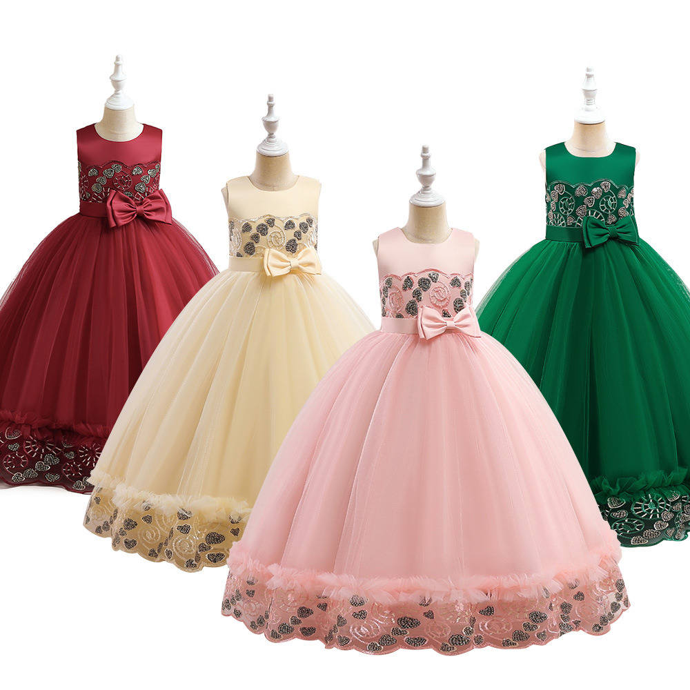 Picture of Children's Dress 2025 New Sequined Girls Catwalk Tutu Evening Dress Small Host Piano Performance Clothing Summer