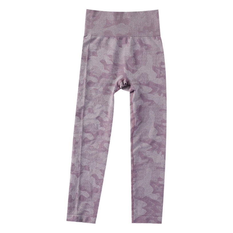 Camouflage Fitness Ankle-length Pants Women's High Waist Anti-hem Elastic Seamless Sports Outer Wear Running Pants Yoga Riding Pants