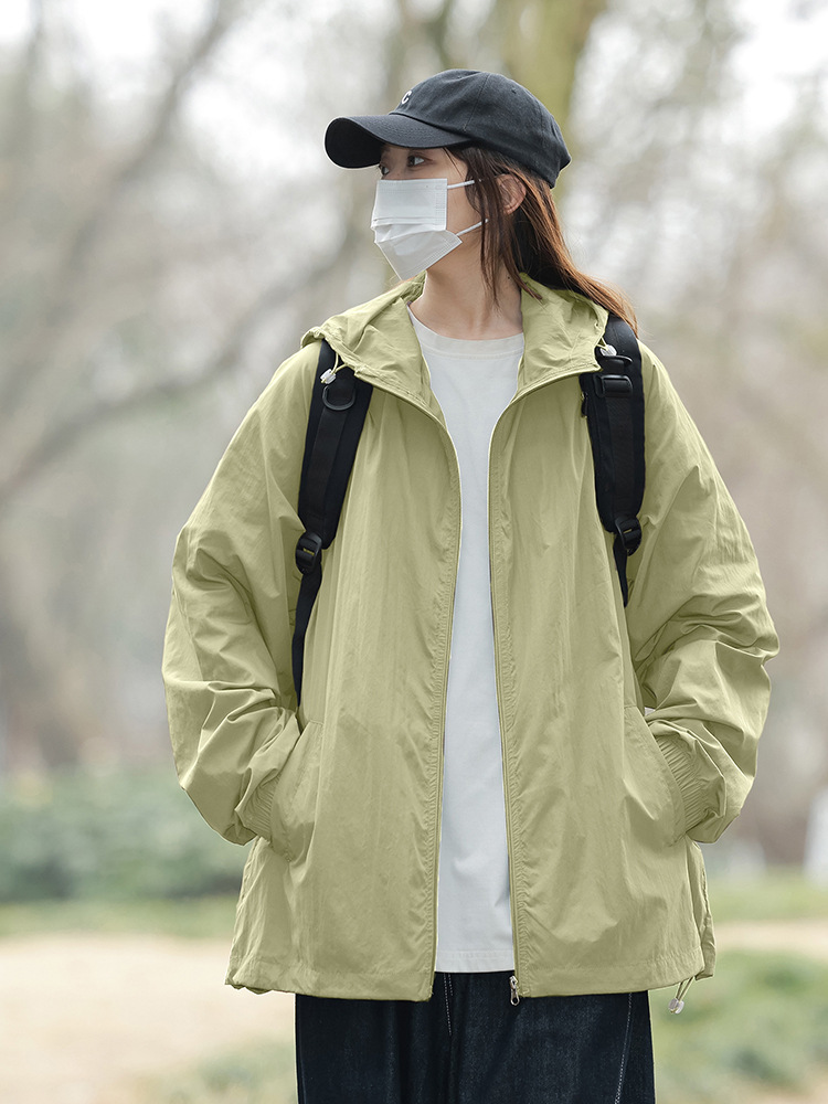 Douyin Popular Sun Protection Clothing for Women Cycling Breathable Anti-Uv Upf50+ Sun Protection Clothing Men's Hooded Suit Fishing Clothing