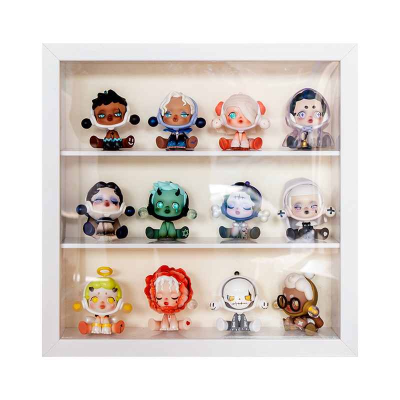 Picture of Photo frame table popmart bubble Matt hand-made box display box shelf partition blind box storage photo frame