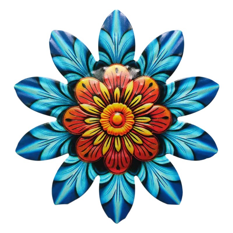 Amazon cross-border supply new products on shelves home craft gift iron flower wall decoration flower iron wall hanging decoration