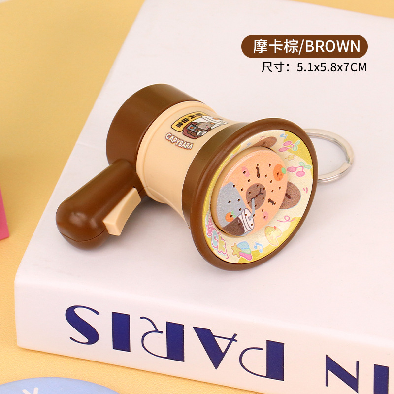 Picture of Wholesale of Small Handheld Loudspeaker Keychain Toys in the Shape of Capybara for School Bags and Accessories