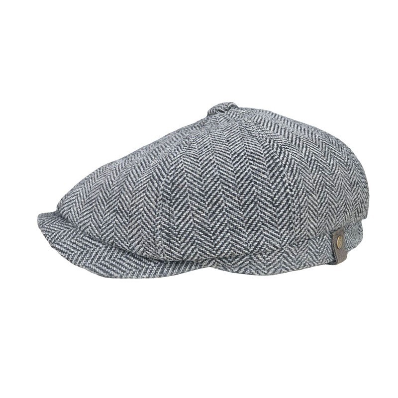 Picture of Retro spring and autumn casual wool British octagonal hat men's peaked cap beret men's trendy autumn and winter girls' newspaper Children's hat