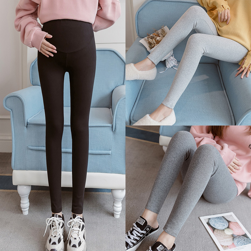 Pregnant Women's Solid Color Pants Leggings Spring and Autumn Thin Outer Wear Fashion Casual Pregnant Women's Pants Spring and Autumn Pants