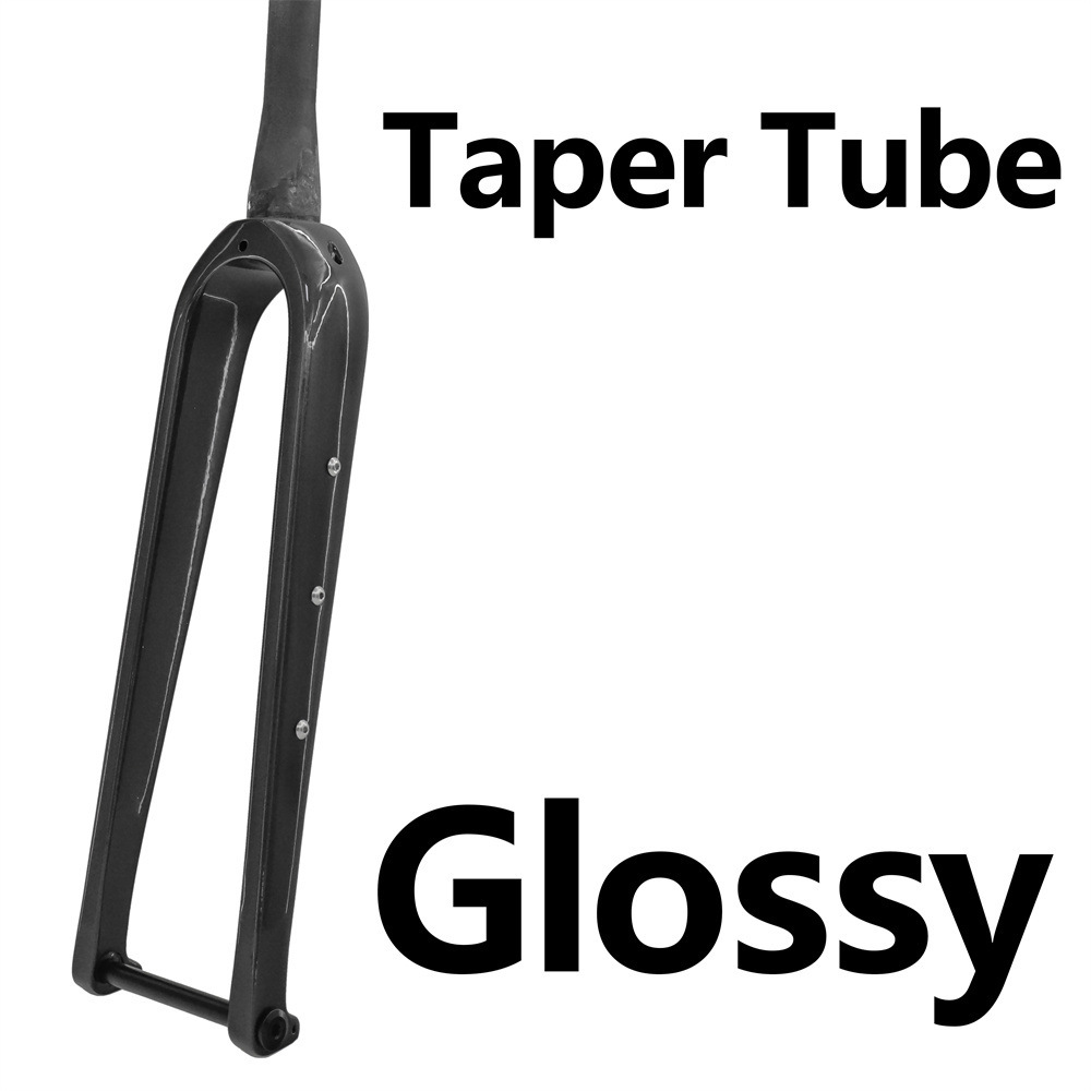 Picture of Gravel carbon fiber bicycle front fork 700C road off-road T800 front fork bucket shaft open gear 100*12MM