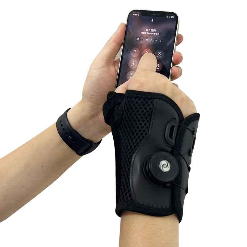 Summer Tendon Sheath Protection Wrist Protection Breathable Strap Black Left and Right Universal Fixed Thumb Knob Wrist Guard