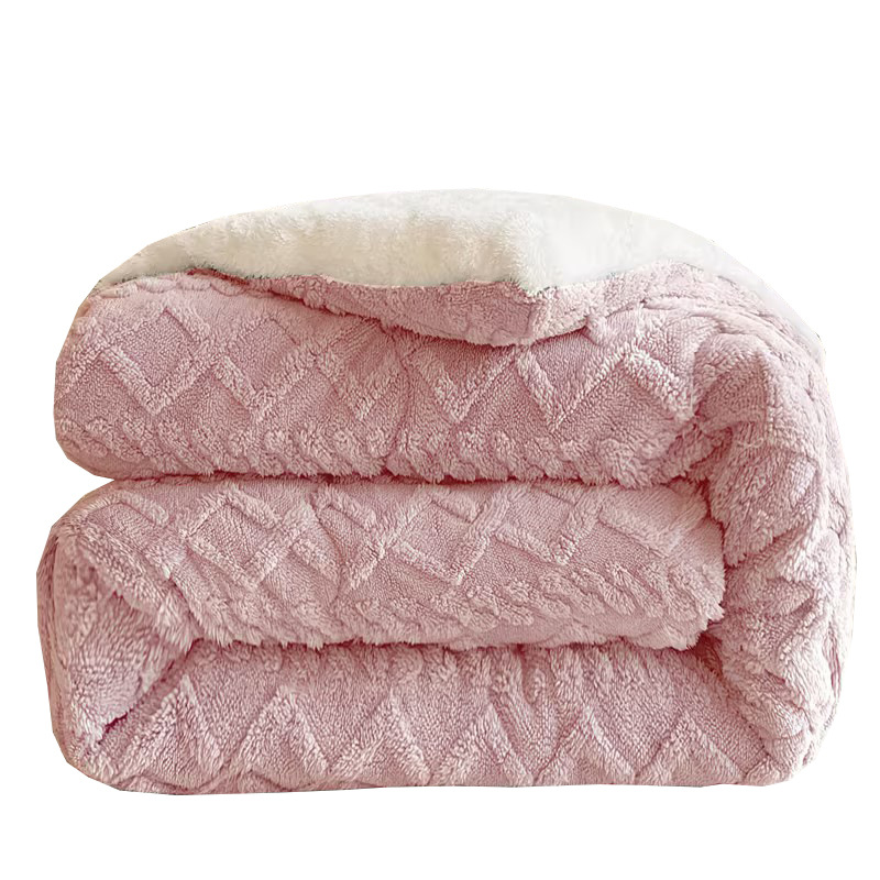 Picture of Winter Lamb Wool Quilt, Thickened Version, Warm and Plush Taffeta Quilt Core, Single Student Dormitory Cotton Bedding