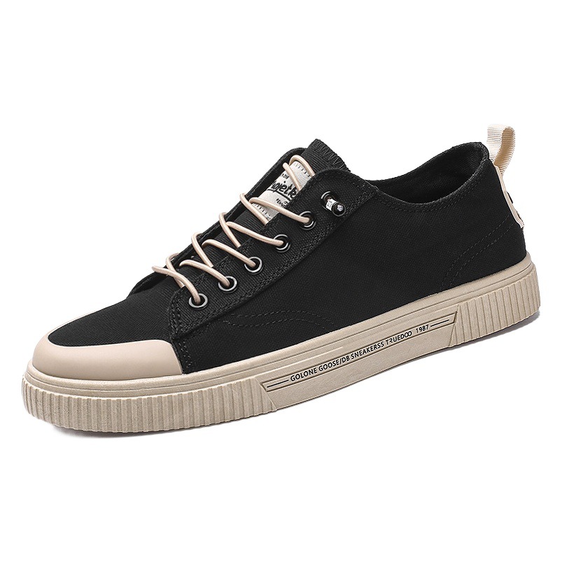 Men's shoes 2024 spring new breathable canvas shoes men's trendy casual sneakers all-matching cloth shoes men's shoes men's shoes