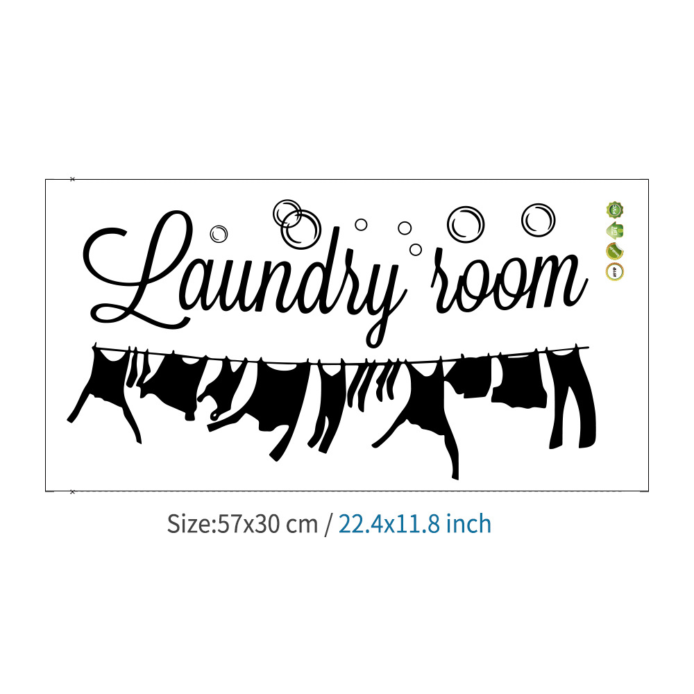Picture of MUA919 laundry room generation carved removable personalized wall stickers living room bedroom sofa background wall