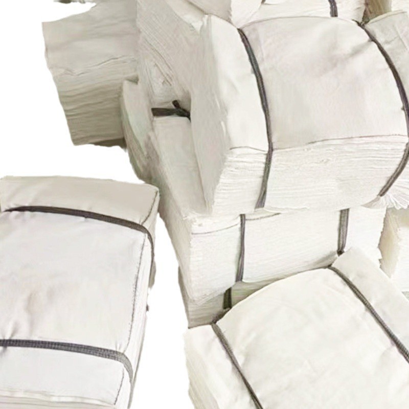 Picture of Cotton Machine Wiping Cloth Standard Size White Rag Absorbs Water and Oil, Dust-Free and Lint-Free Industrial Pure Cotton Machine Wiping Cloth