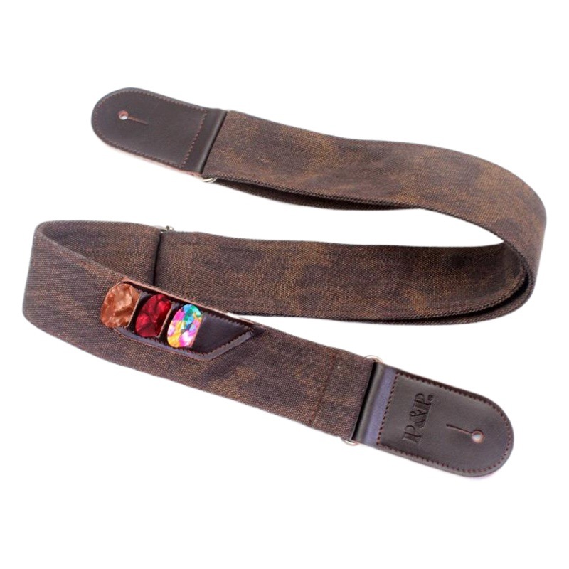 Pp Genuine Leather Guitar Strap Retro Denim Musical Instrument Accessories Cross-Border Musical Instrument Accessories Guitar Accessories Cross-Border