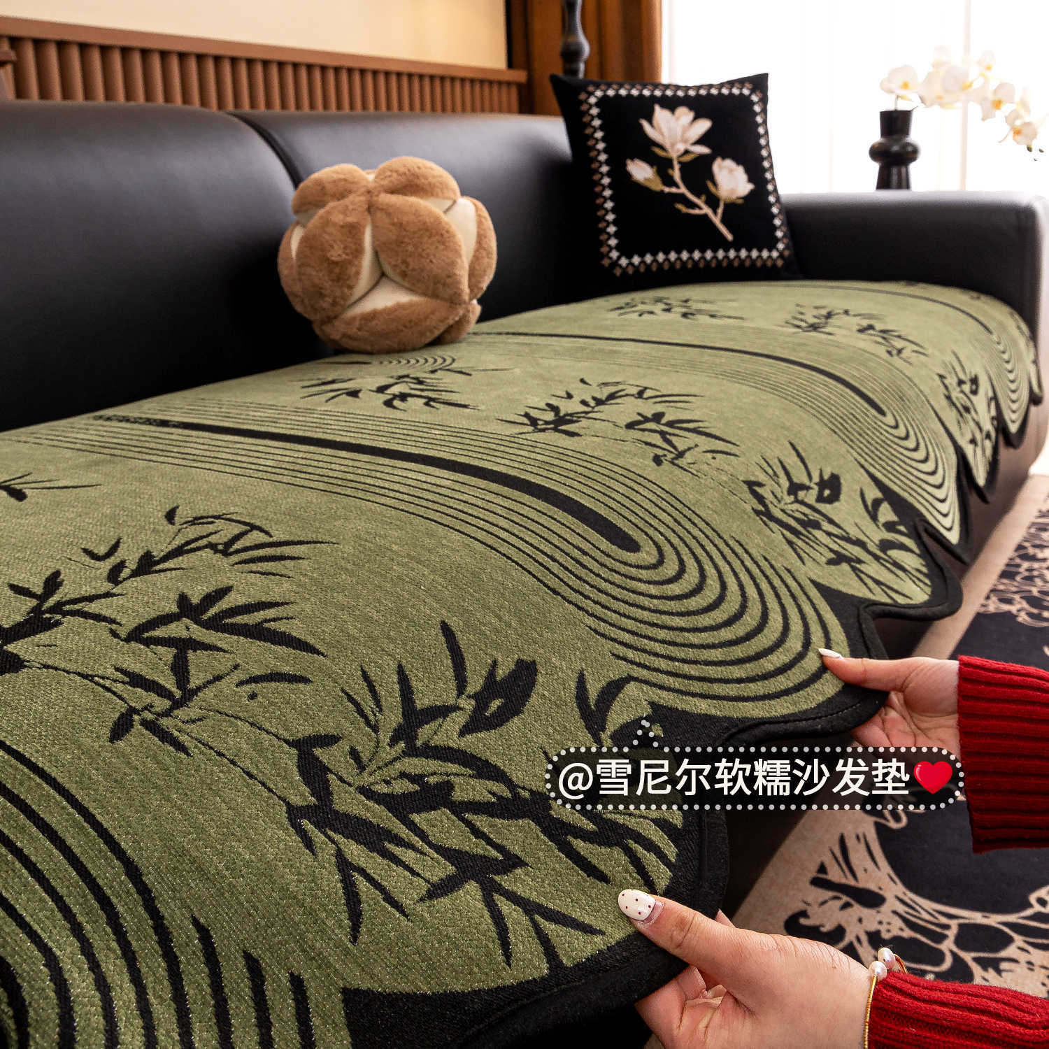 2025 new special-shaped sofa cushion one-piece straight row non-slip sofa cushion four seasons universal sofa cover cloth towel