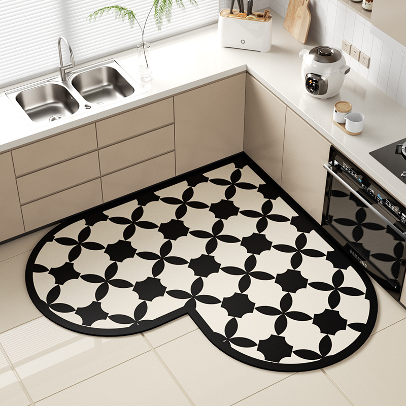 Picture of Cross-border Wholesale Diatom Mud Floor Mat Bathroom Absorbent Foot Mat Simple Dirty Resistant Anti-skid Mat Household Kitchen Tianjin Floor Mat
