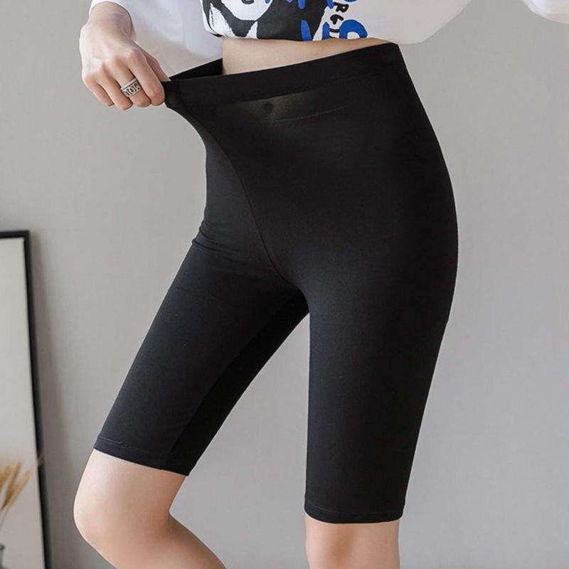 Picture of Summer Thin Modal Five-Quarter Pants High-Waisted High-Elastic Slim Outer Wear Plus Size Slimming Look Shorts Women's Leggings