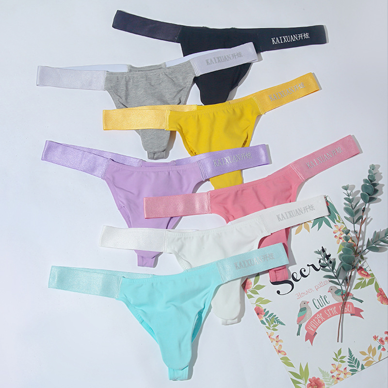 New European and American Men's Sexy Underwear Low-Waist Sexy Breathable Thong Men's T-Pants Aliexpress Supply