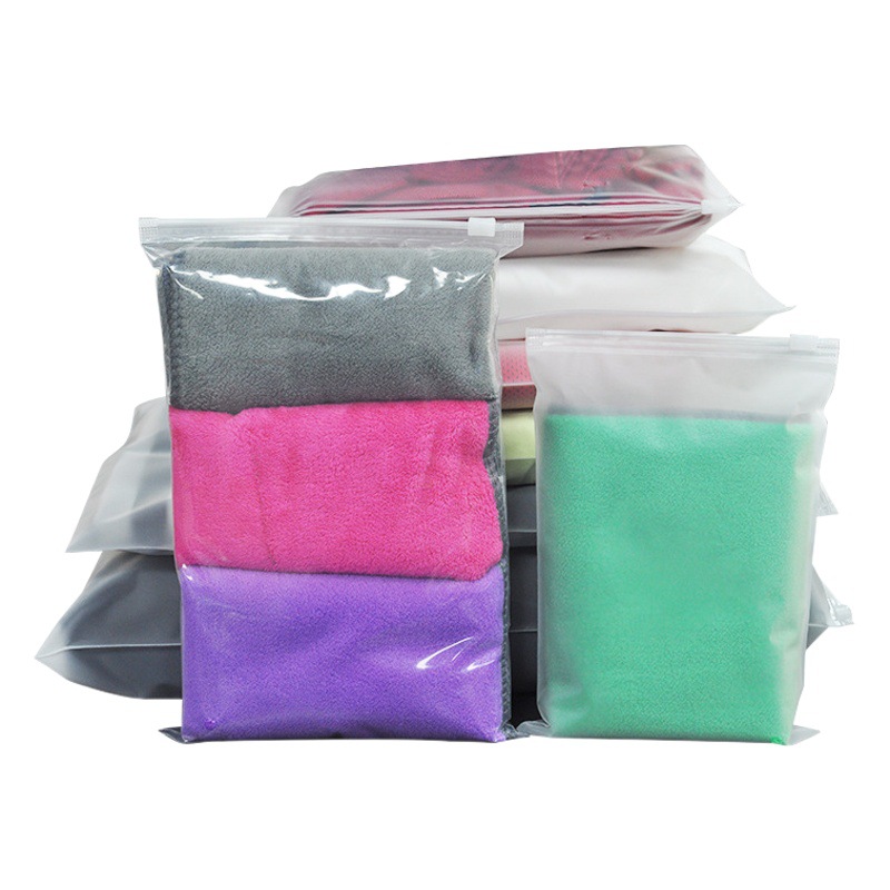 Cpe Frosted Zipper Bag Intimates Clothing Packaging Bag Transparent Plastic Ziplock Bag Socks Clothing Packaging Bag