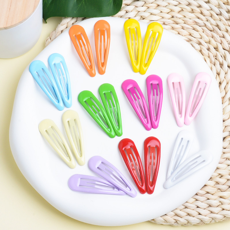 Picture of Candy Colorful Hairpin Hyuna Style Colorfulful Water Drop Clip Glue Bb Clip Hairpin Duckbill Clip Korean DIY Headwear Wholesale