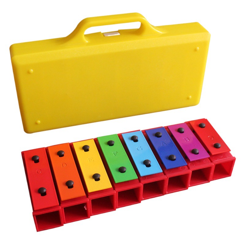 Hot sale children's eight-tone Aluminum piano Orff musical instrument eight-tone brick early education musical instrument percussion block percussion instrument