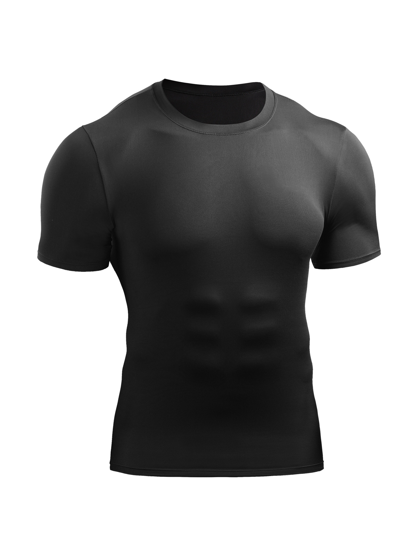 Picture of Short-sleeved Men's Summer Sports Running Short-sleeved T-shirt Handsome Round Neck Tight T-shirt Quick-drying Breathable Sweat-wicking Basketball Top