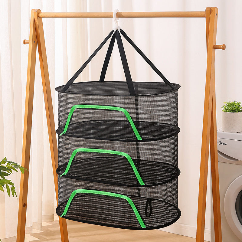 Picture of Multi-Functional Drying Net for Drying Goods, Vegetables, and Fish, Multi-Layer Foldable Drying Net Cage, Three-Layer Foldable Drying Net