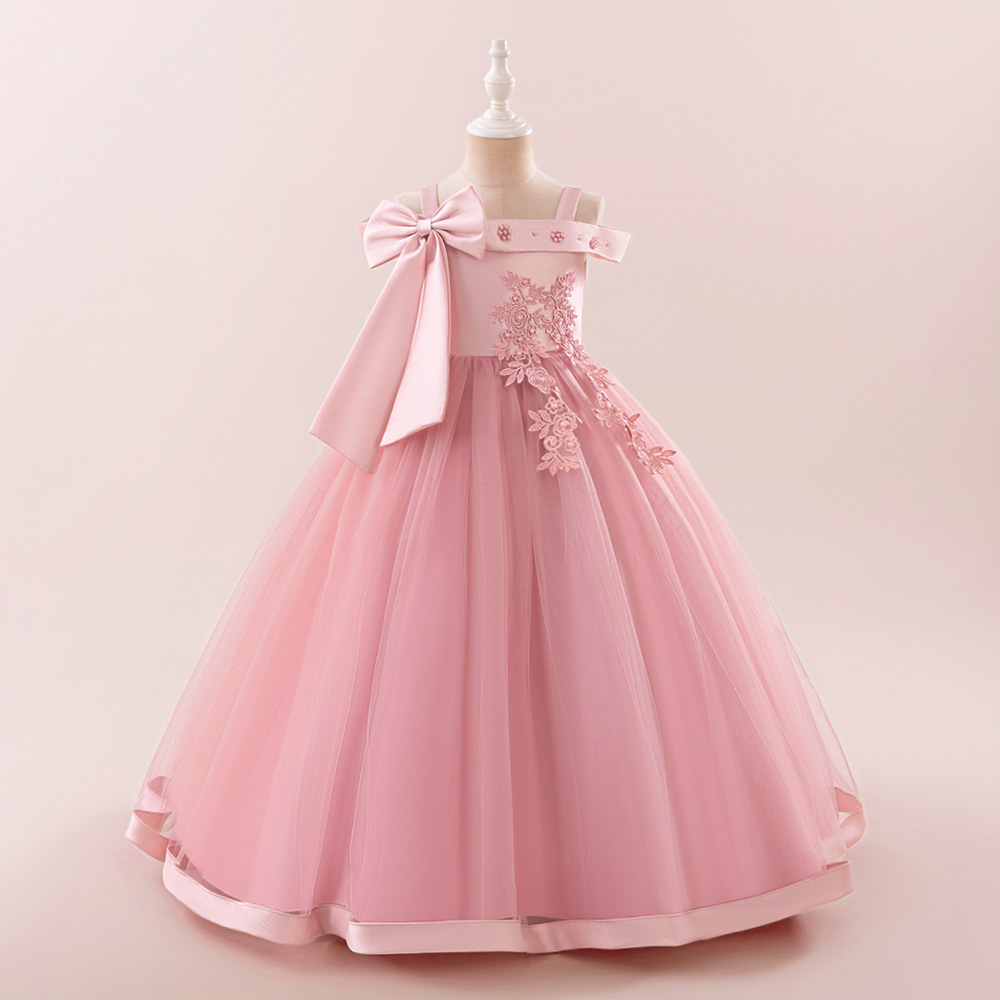 Picture of Amazon New Children's Dress Girls' Birthday Dress Stage Performance Princess Dress Mesh Embroidered Tutu Dress Sisters
