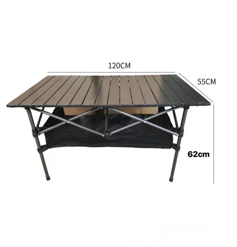 Picture of Wholesale Outdoor Folding Table Metal Egg Roll Table Portable Camping Picnic Table Stall Table Camping BBQ Self-driving Tour