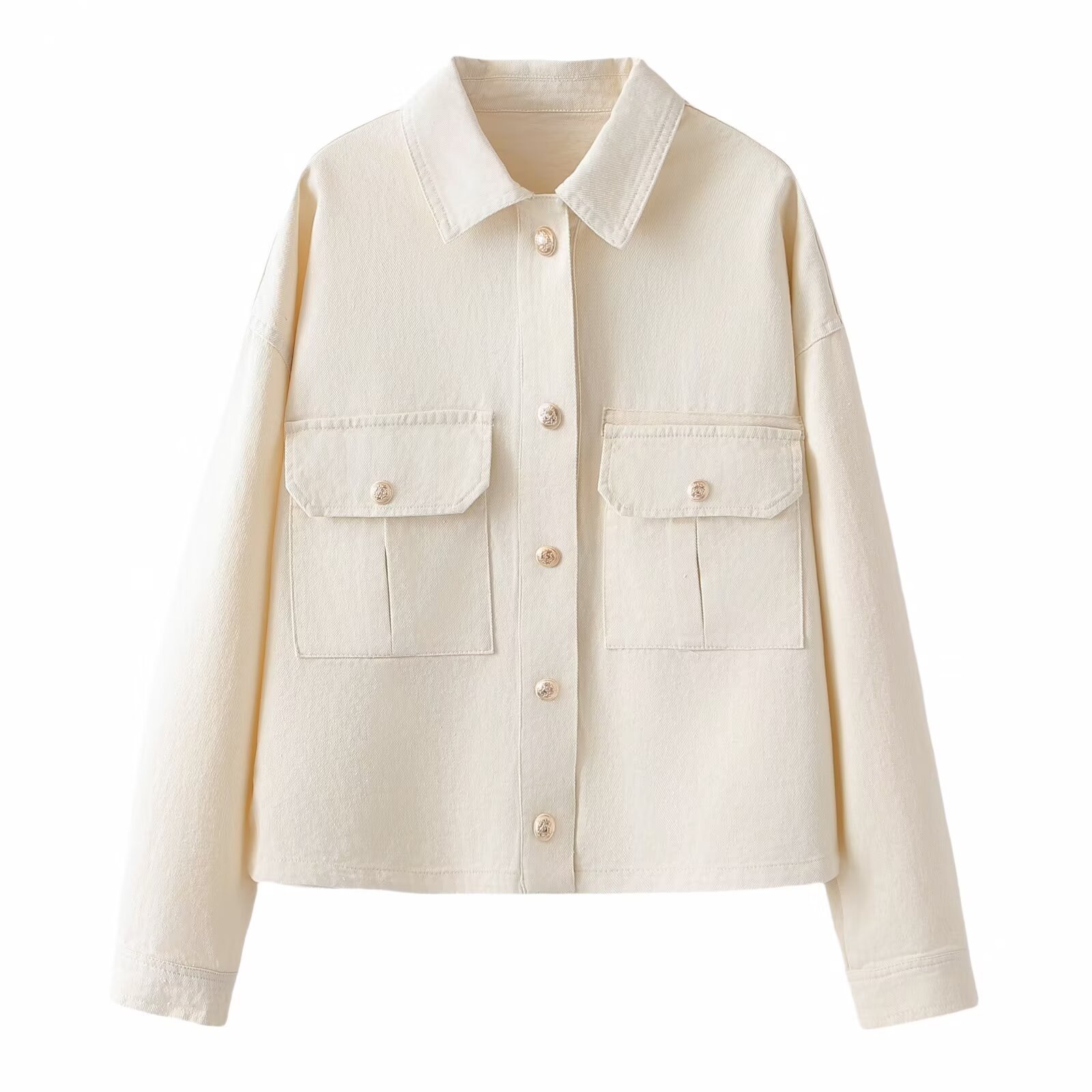 Picture of ZA cross-border wholesale 2025 new spring European and American style women's simple all-match washed lapel jacket coat top