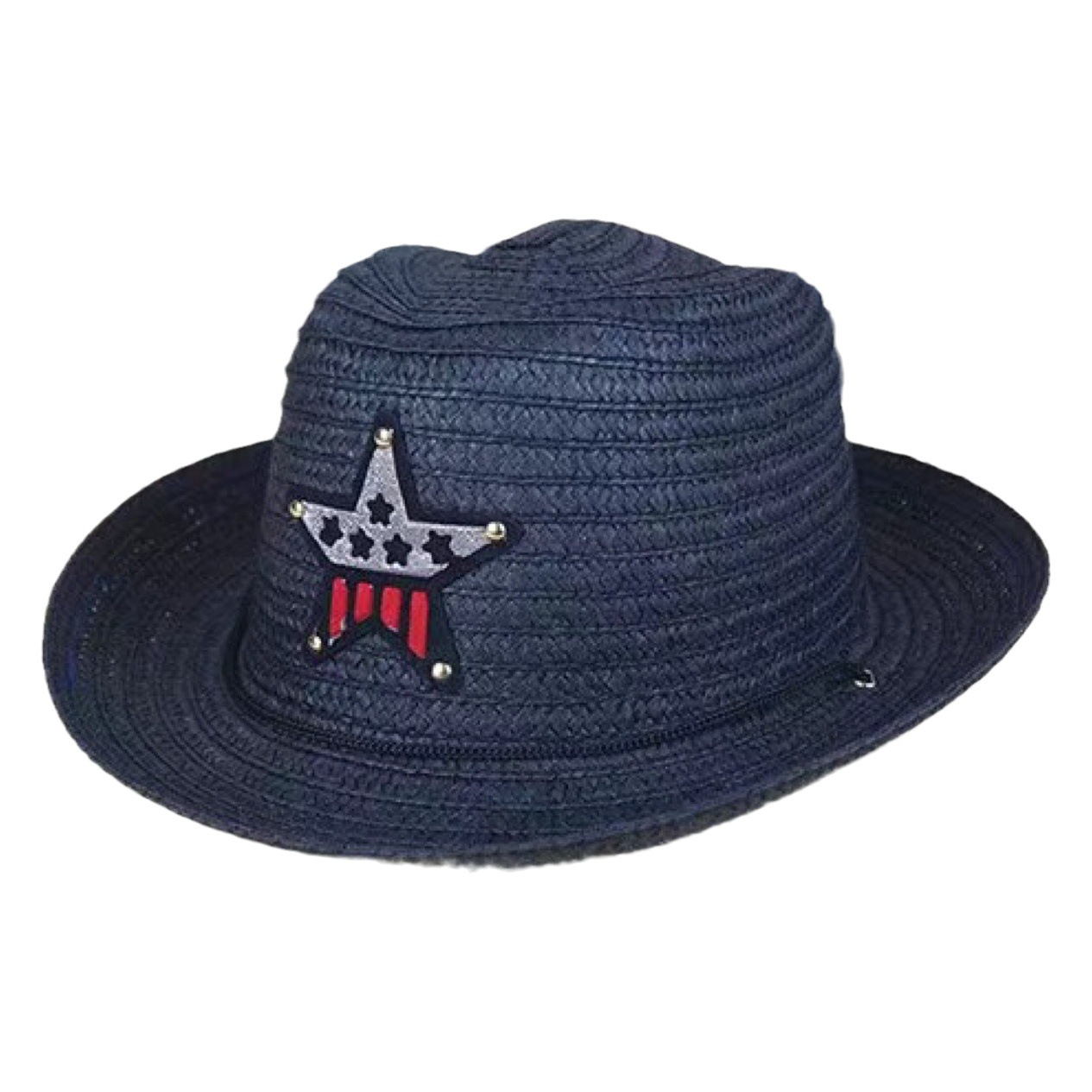 Summer Korean Style Boys and Girls Western Cowboy Children's Sunshade Hat Baby Straw Hat Five-pointed Star Hat Children's Straw Hat