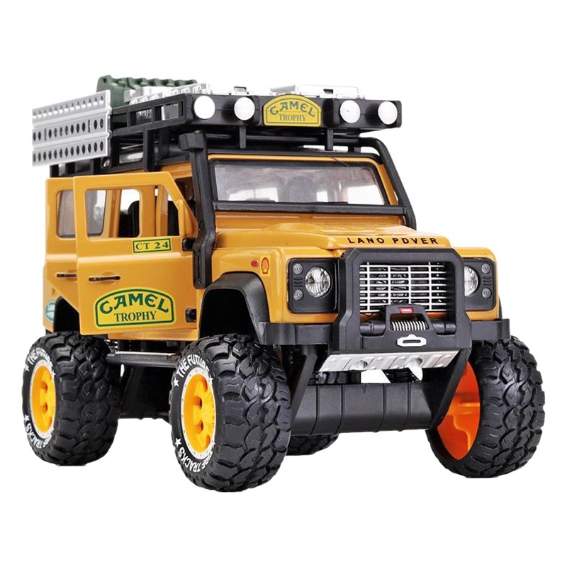 Land Rover Defender Camel Cup [Alloy Car Model] Simulation Ornament Children's Toy Car Gift Off-Road Vehicle