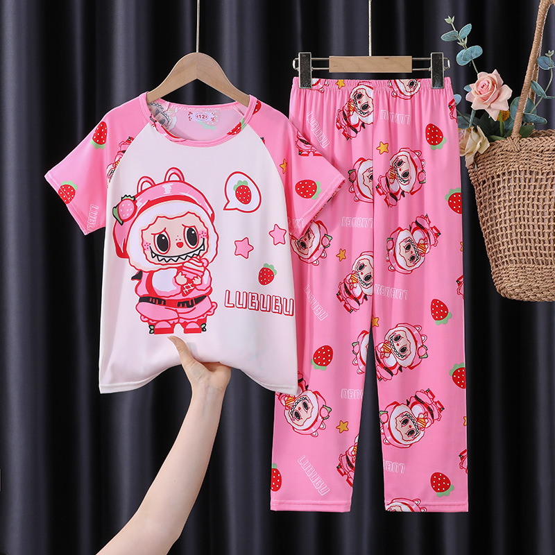Picture of New Spring and Summer suit Cartoon Short-sleeved Trousers for Boys and Girls Zhongdai Children's Stetzai Pajamas Home Clothes Cross-border Wholesale