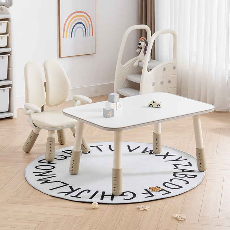 Picture of Nancy Children's Square Table Adjustable Height Study Table Kindergarten Reading Painting Handicraft Table Children's Study Table